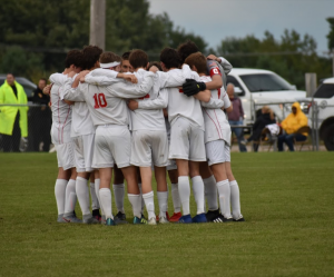 JV huddle